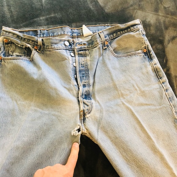 Levi 501 Original Shrink to fit Blue Jeans Bundle  of (5) 42x36 - Picture 12 of 12